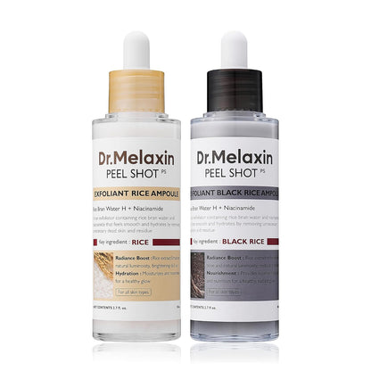 [Dr.melaxin Official] Peel Shot Ampoule Duo (white+black）