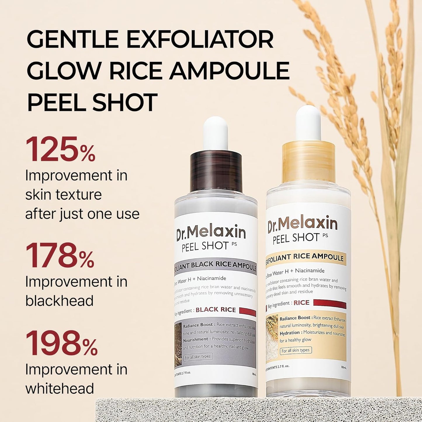 [Dr.melaxin Official] Peel Shot Ampoule Duo (white+black）