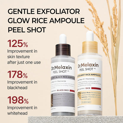 [Dr.melaxin Official] Peel Shot Ampoule Duo (white+black）