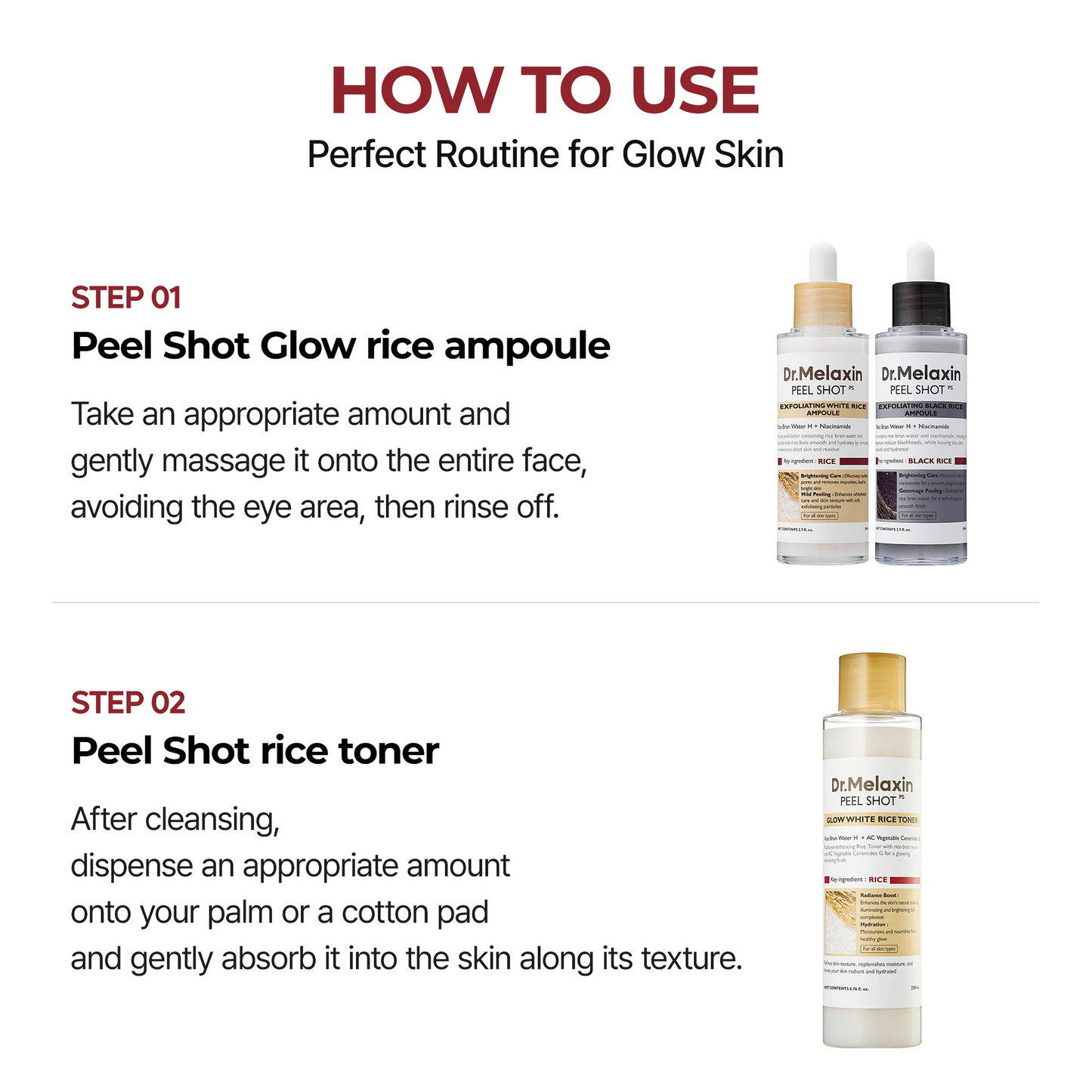 [Dr.melaxin Official]Peel Shot Glow Rice Line
